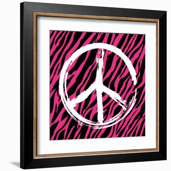 Zebra Peace-Louise Carey-Framed Art Print