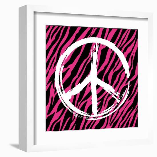 Zebra Peace-Louise Carey-Framed Art Print