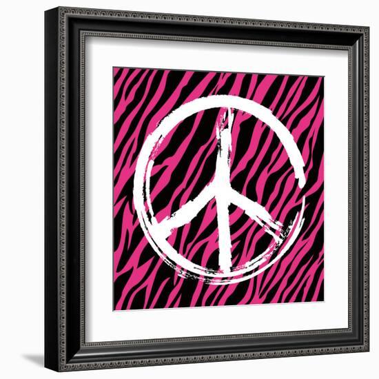 Zebra Peace-Louise Carey-Framed Art Print