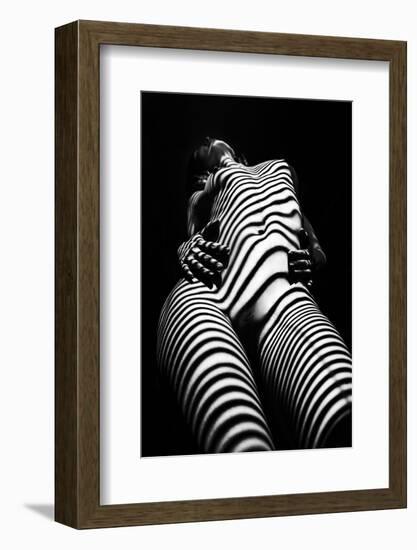 Zebra Shadow-Mikhail Faletkin-Framed Photographic Print