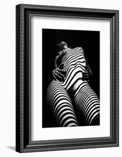 Zebra Shadow-Mikhail Faletkin-Framed Photographic Print