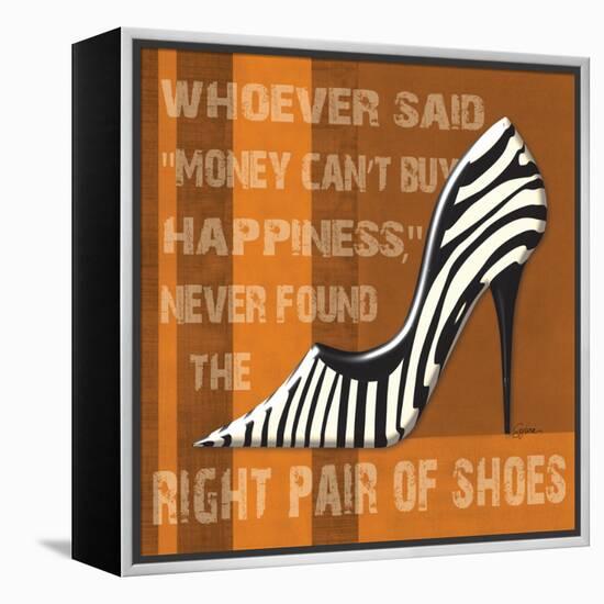 Zebra Shoe-Sylvia Murray-Framed Stretched Canvas