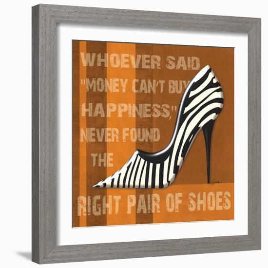Zebra Shoe-Sylvia Murray-Framed Art Print