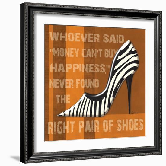 Zebra Shoe-Sylvia Murray-Framed Art Print