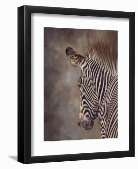 ZEBRA SIDE FINAL-David Stribbling-Framed Art Print