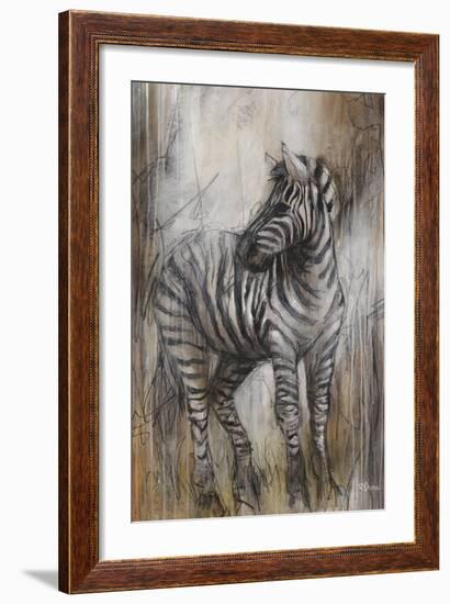 Zebra Study-Rikki Drotar-Framed Giclee Print