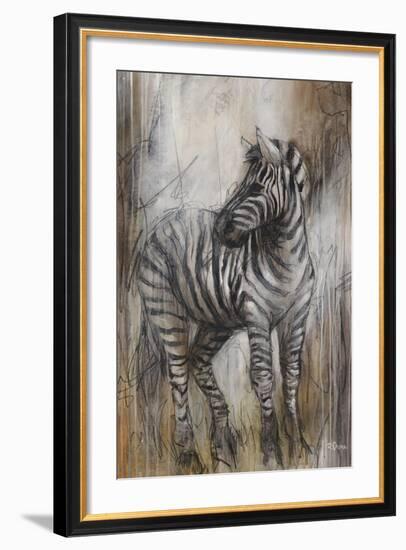 Zebra Study-Rikki Drotar-Framed Giclee Print