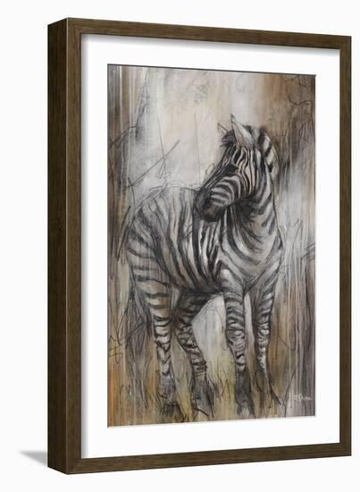 Zebra Study-Rikki Drotar-Framed Giclee Print