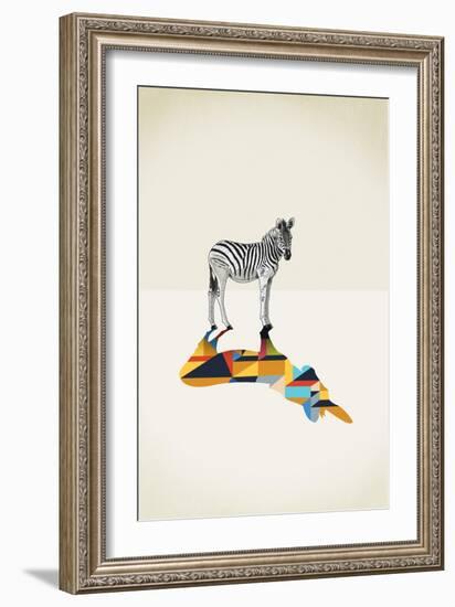 Zebra - Walking Shadows-Jason Ratliff-Framed Giclee Print