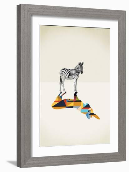 Zebra - Walking Shadows-Jason Ratliff-Framed Giclee Print