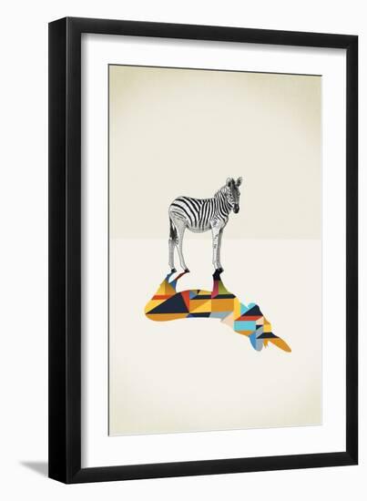 Zebra - Walking Shadows-Jason Ratliff-Framed Giclee Print