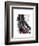 Zebra with Top Hat and Bow Tie 1, Sideways-Fab Funky-Framed Art Print