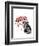 Zebra with Umbrella 1, Sideways-Fab Funky-Framed Art Print