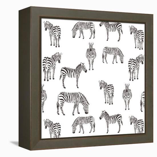 Zebra Zebra V2-Kimberly Allen-Framed Stretched Canvas