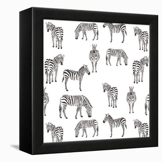 Zebra Zebra V2-Kimberly Allen-Framed Stretched Canvas