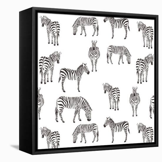 Zebra Zebra V2-Kimberly Allen-Framed Stretched Canvas
