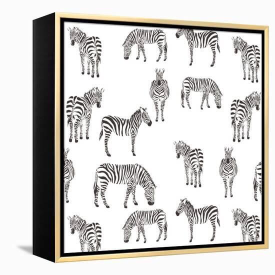 Zebra Zebra V2-Kimberly Allen-Framed Stretched Canvas