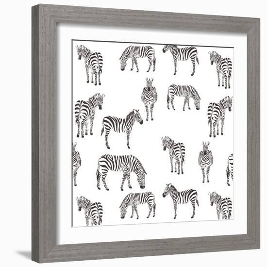 Zebra Zebra V2-Kimberly Allen-Framed Art Print