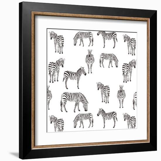 Zebra Zebra V2-Kimberly Allen-Framed Art Print