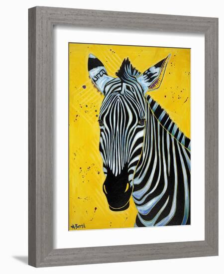 Zebra-Angela Bond-Framed Art Print