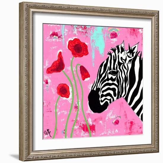 Zebra-Jennifer McCully-Framed Giclee Print