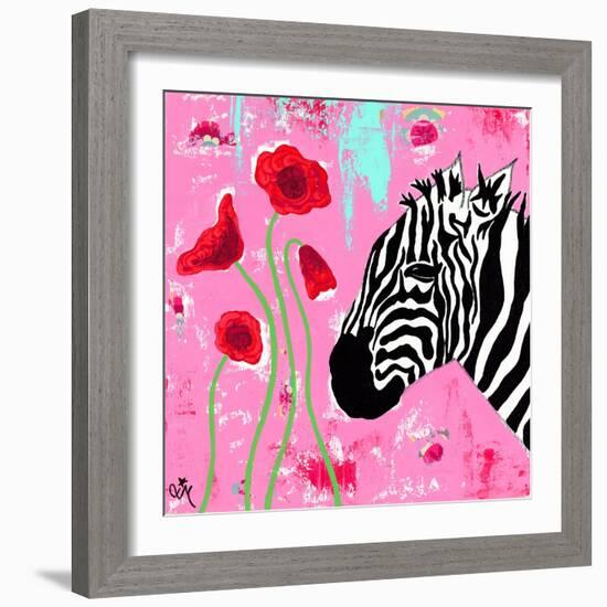 Zebra-Jennifer McCully-Framed Giclee Print