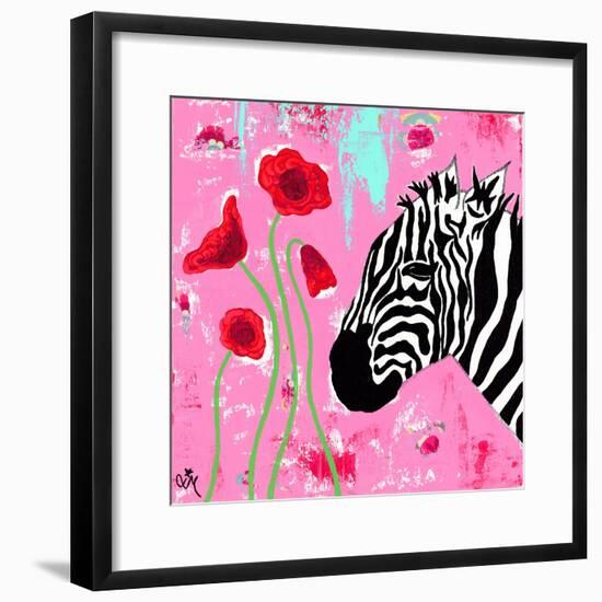 Zebra-Jennifer McCully-Framed Giclee Print