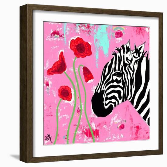 Zebra-Jennifer McCully-Framed Giclee Print