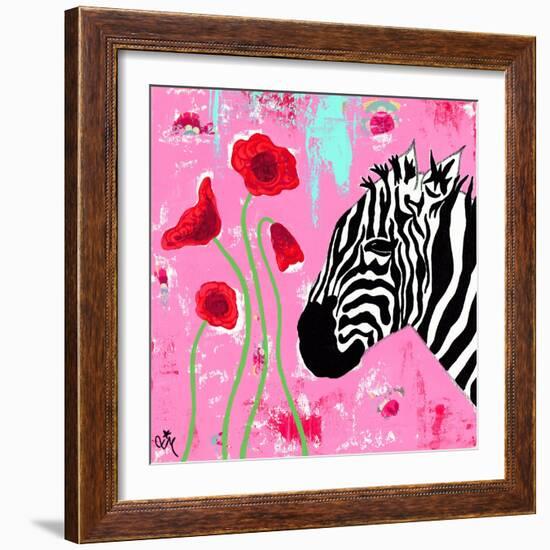 Zebra-Jennifer McCully-Framed Giclee Print