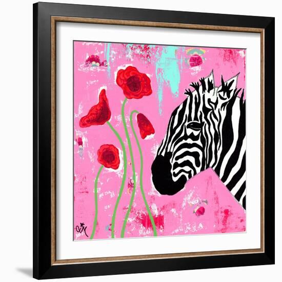 Zebra-Jennifer McCully-Framed Giclee Print