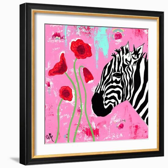 Zebra-Jennifer McCully-Framed Giclee Print