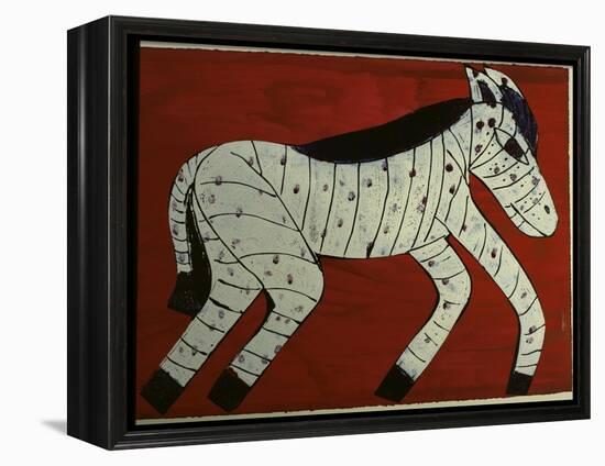 Zebra-Leslie Xuereb-Framed Premier Image Canvas