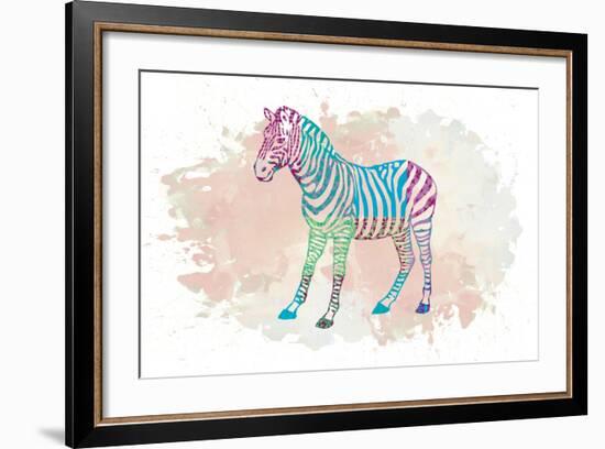 Zebra-Victoria Brown-Framed Art Print