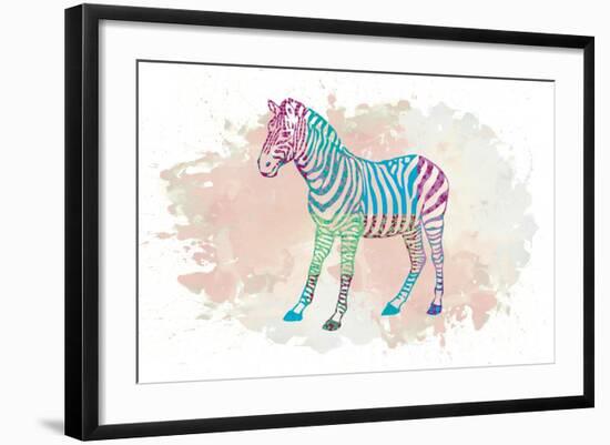 Zebra-Victoria Brown-Framed Art Print