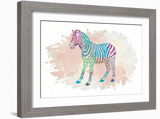 Zebra-Victoria Brown-Framed Art Print