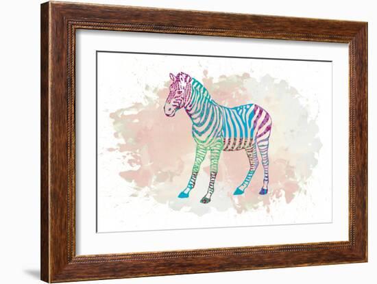 Zebra-Victoria Brown-Framed Art Print