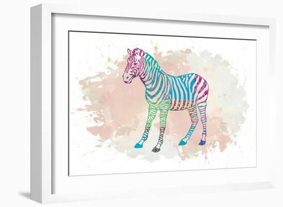 Zebra-Victoria Brown-Framed Art Print