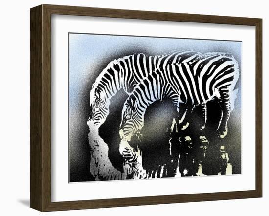 zebra-Whoartnow-Framed Giclee Print