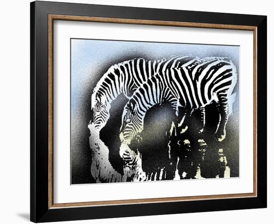 zebra-Whoartnow-Framed Giclee Print