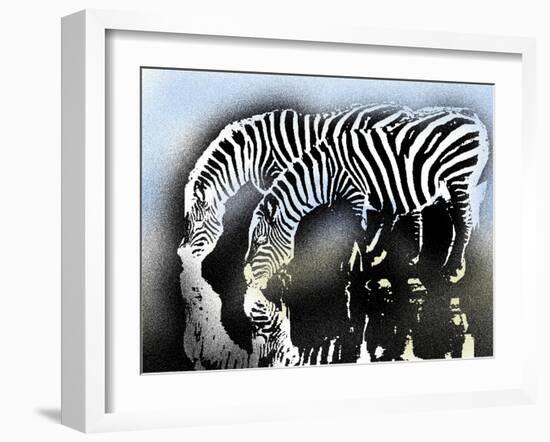 zebra-Whoartnow-Framed Giclee Print