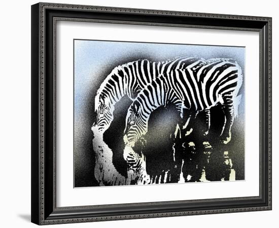 zebra-Whoartnow-Framed Giclee Print