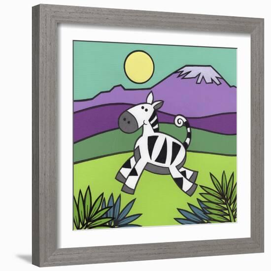 Zebra-Denny Driver-Framed Giclee Print