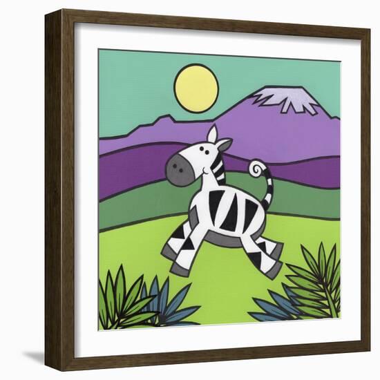 Zebra-Denny Driver-Framed Giclee Print