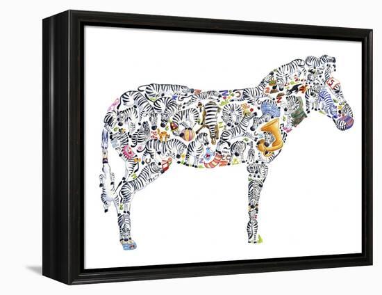 Zebra-Louise Tate-Framed Premier Image Canvas