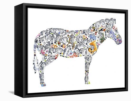 Zebra-Louise Tate-Framed Premier Image Canvas