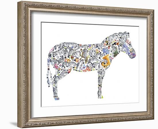 Zebra-Louise Tate-Framed Giclee Print