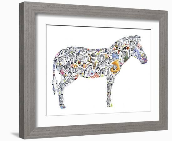 Zebra-Louise Tate-Framed Giclee Print