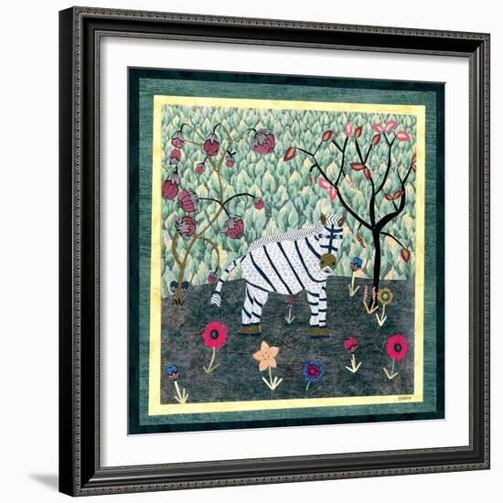 Zebra-David Sheskin-Framed Giclee Print