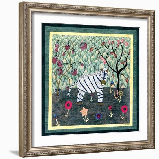 Zebra-David Sheskin-Framed Giclee Print