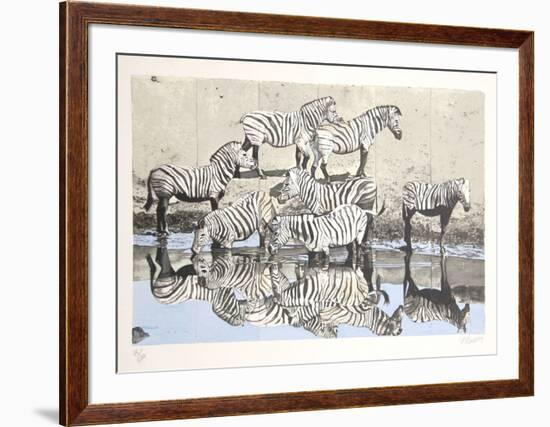 Zebras 2-Fran Bull-Framed Limited Edition